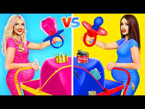 Rich Pregnant VS Broke Pregnant | GOOD VS BAD Pregnancy Situations & Types of Girls by RATATA POWER