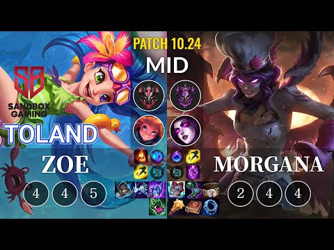 SB TolanD Zoe vs Morgana Mid - KR Patch 10.24