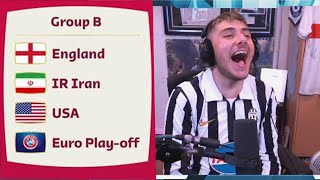 Danny Aarons reacts to England vs USA World Cup DRAW
