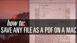 Convert Any File to a PDF on Mac