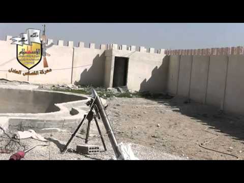 استهداف قوات النظام بقذائف الهاون من قبل لواء الإسلام في عدرا في محافظة ريف دمشق