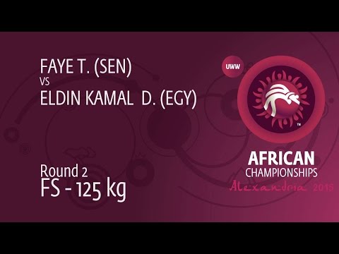 Round 2 FS - 125 kg: D. ELDIN KAMAL  (EGY) df. T. FAYE (SEN) by FALL, 5-0