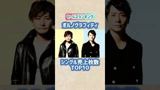 【ポルノグラフィティ】シングル売上枚数ランキングTOP10 #shorts #ポルノグラフィティ #歌手 #音楽 #2000年代 #アーティスト #芸能人
