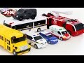 Carbot Rescue Police Combine FireTruck Ambulance SchoolBus Vehicle 4 Combo Transfomer Robot Car Toys
