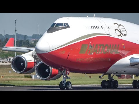 RED BOEING 747 DEPARTURE - B747 FAST ROTATION (4K)