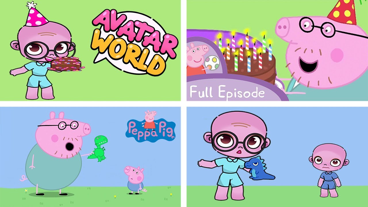 Peppa Pig in Avatar World | George's NEW Dinosaur | Daddy Pig's Birthday