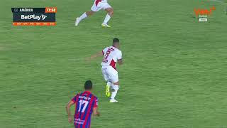 👹💯 ¡Golazo de América! Tremendo zapatazo de Juanfer Quintero para romperle el arco a Unión Magdalena