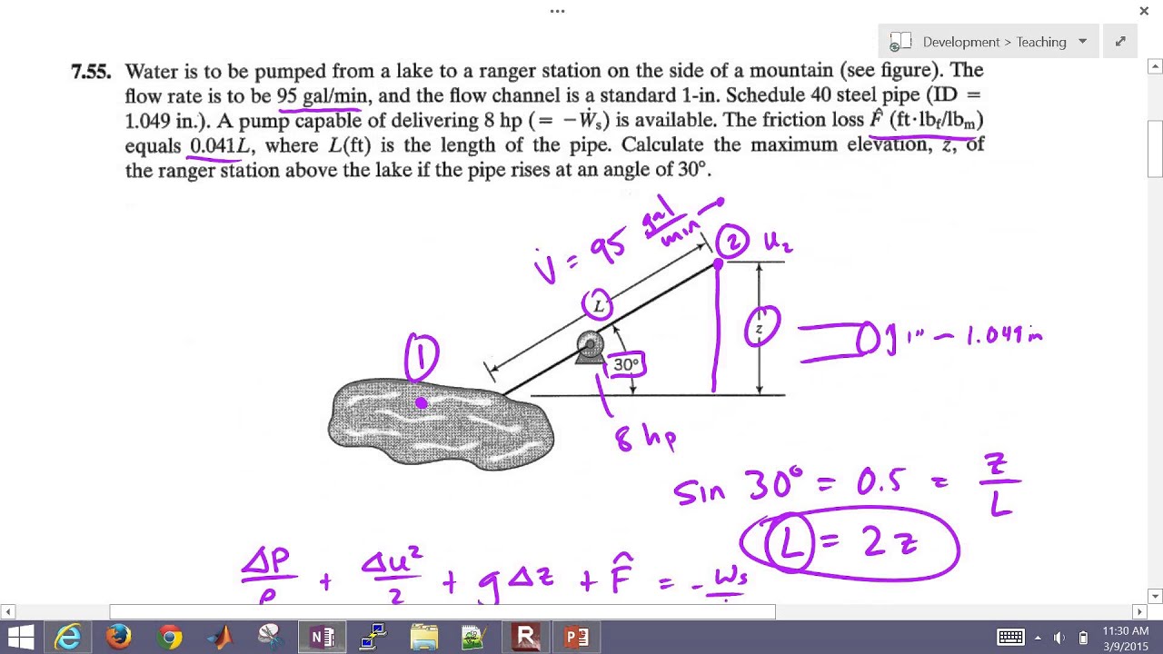 Mechanical Energy Balance for Fluids