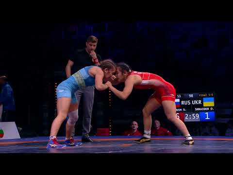 Final 5-6 WW - 53 kg: S. ORSHUSH (RUS) df. O. SHNAIDER (UKR) by VSU1, 12-1