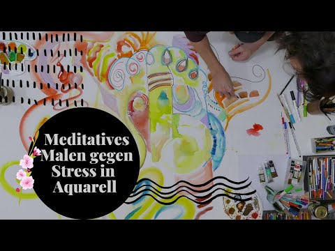 #stress  adé I Meditatives Malen in Aquarell / Schritt für Schritt Anleitung / Simpel