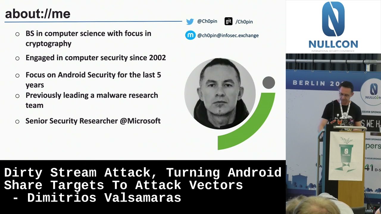 Nullcon Berlin 2023 | Dirty Stream Attack, Turning Android Share Targets To Attack Vectors