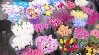 8 марта в Николаеве: на цветочных рынках ажиотаж (фоторепортаж)