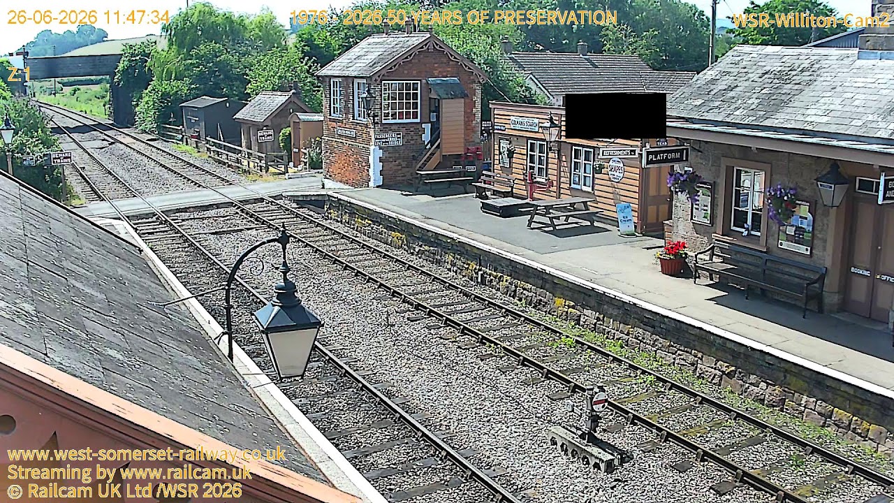 Live webcam view of Williton Heritage Station & Level Crossing