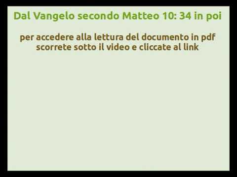 Errore Dal Vangelo secondo Matteo 10: 34 in poi