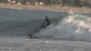 preview picture of video 'Rincon Surfing Tuesday Jan. 24, 2012'