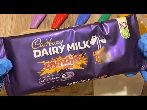 [ASMR] CADBURY DAIRY MILK CRUNCHIE BITS Chocolate Bar