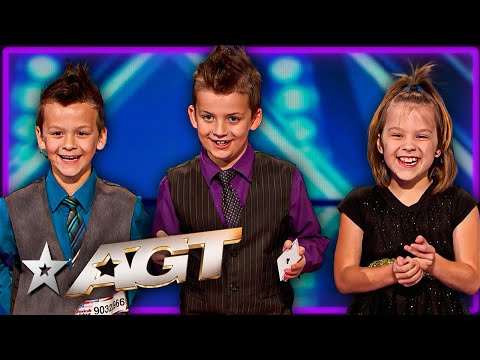 Adorable TRIPLETS Perform Incredible Card Tricks on America's Got Talent!