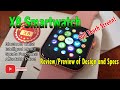 X8 Smartwatch Unboxing Review - Specs, Menus and Features