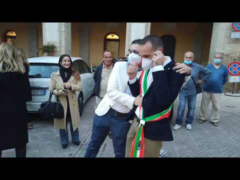 Celebrations in Morrovalle for Mayor Andrea Staffolani