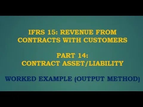 Contract Asset on IFRS 15 Revenue from Contracts PART 14 | Output Method
