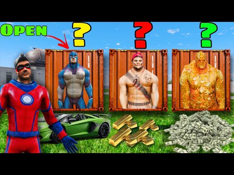 Superhero New Rope Hero Dangerous Villain Tipson Lucky Containers in Rope Hero Gta V