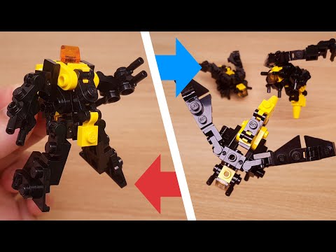 How to build mini LEGO brick hornet / bee transformer mech - Death Hornet #LEGO #MOC #レゴ #レゴ変形ロボ