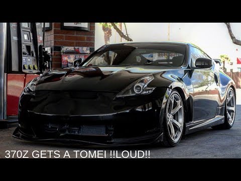 nismo 370z gets a full tomei exhaust!!!