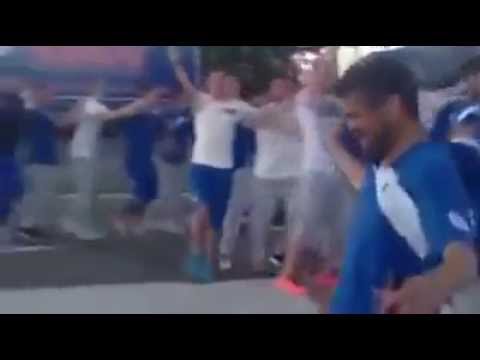 Festeggiamenti Entella in Serie B all'autogrill