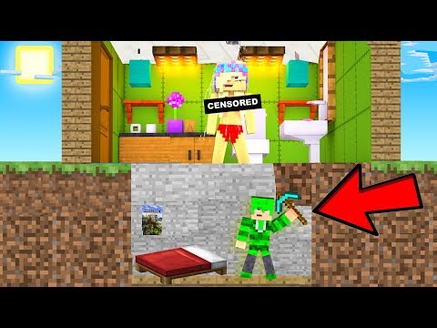 ZBUDOWAŁEM MAŁY DOM POD DOMEM GRACZA... (stalkowanie widzów XD)