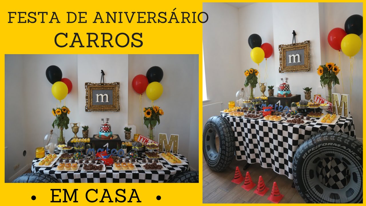 FESTA CARROS EM CASA -COMO DECORAR  POR KATHERINNE RIBEIRO