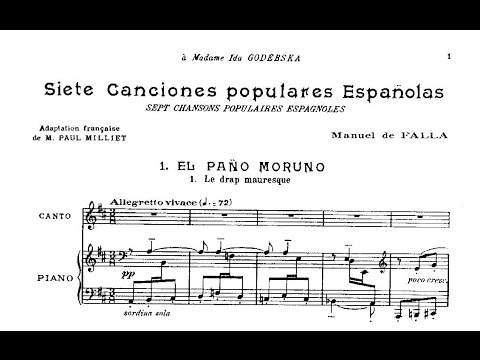 Manuel de Falla: Siete canciones populares españolas (1914)