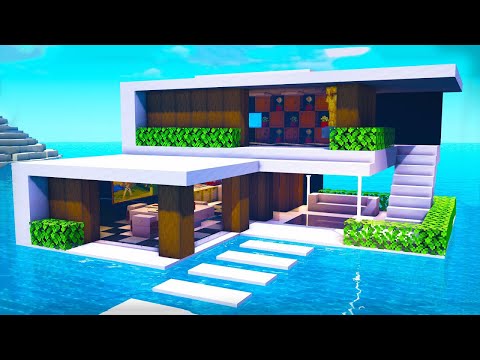 Minecraft Modernes Haus bauen 1.19 Tutorial - Villa bauen in Minecraft Tutorial 1.19