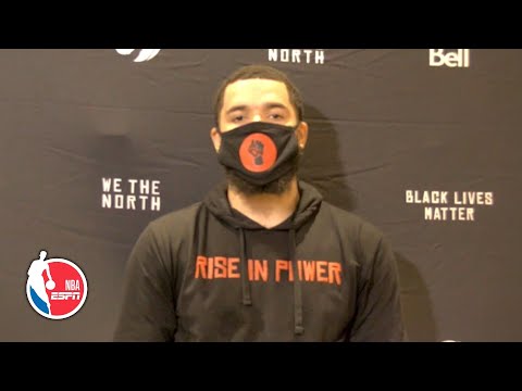 弗雷德-範弗萊特對警察暴力事件缺乏進展感到沮喪｜NBA on ESPN (Fred VanVleet frustrated with lack of progress on police brutality | NBA on ESPN)