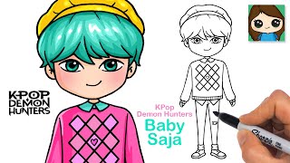 How To Draw Baby Saja | Kpop Demon Hunters Saja Boys