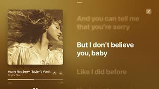 You’re Not Sorry (Taylor’s Version) [Karaoke Version] — Taylor Swift