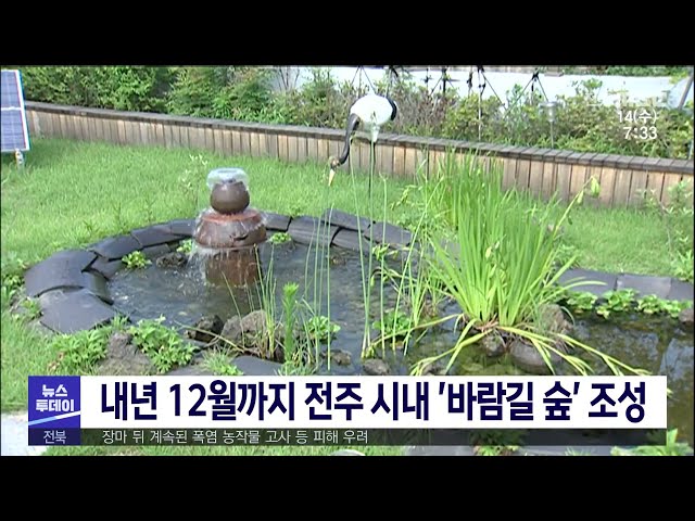 내년 12월까지 전주 시내 '바람길 숲' 조성