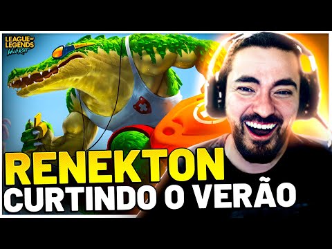 TESTEI A NOVA SKIN DO RENEKTON - CURTINDO O VERÃO | League of Legends Wild Rift