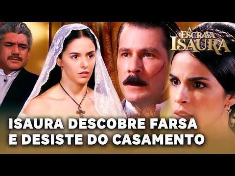 A ESCRAVA ISAURA: Isaura enfrenta Leôncio e Malvina ao descobrir cartas falsas e desiste de casar