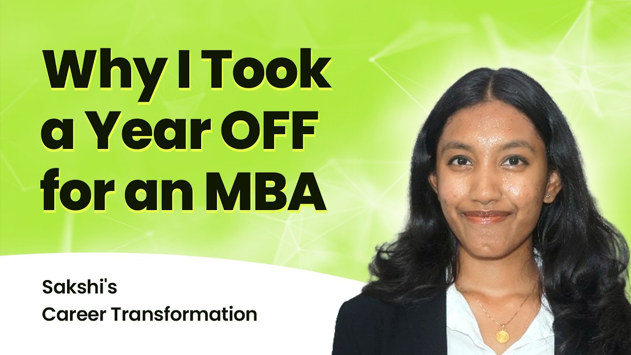Why I Took a Year OFF for an MBA | MBA in Technology Management - Sakshi