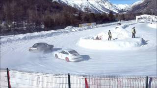 preview picture of video 'Serre Chevalier 23 janvier 2011 Sprint Hivernal-Oh! l'idée on ice...!!!Suite'