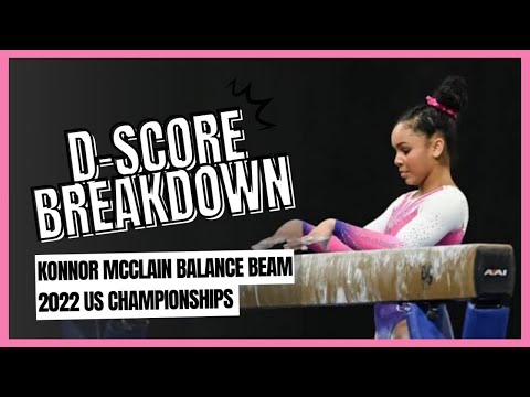 Konnor McClain balance beam 2022 US championships D-score breakdown