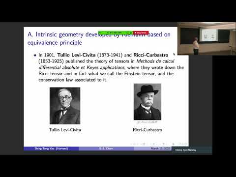 Shing-Tung Yau | Shiing-Shen Chern as a Great Geometer of 20th Century
