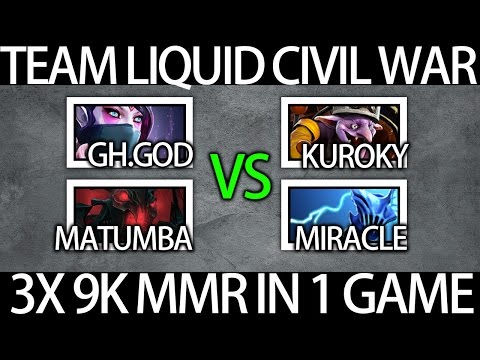 Team Liquid Civil War 3x 9K MMR In 1 Game GH.God Perspective Dota 2