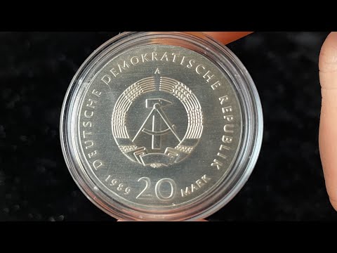 1989 German Democratic Republic (GDR) 20 Mark Coin • Values, Information, Mintage, History, and More