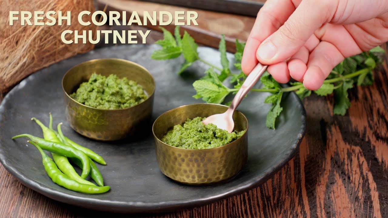 Fresh Coriander Chutney | Kothamalli Chutney | Easy Dhaniya Chatni with Coconut