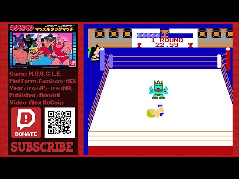 MUSCLE - Famicom / NES - 8 min gameplay - Non Filters - Alex ReCoin