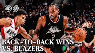 Back-to-Back Wins vs. Trail Blazers Highlights | LA Clippers