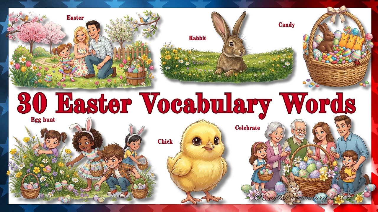 30 Easter Vocabulary Words Learn English with Simple Sentences