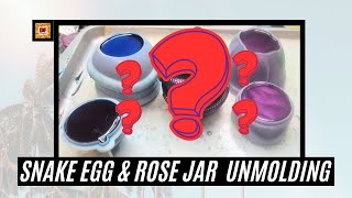 THE REVEAL!!!! Resin Pouring Rose Jar & Snake Egg Jar | Resin Art | | Resin Molds