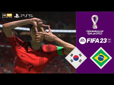Brazil vs South Korea | Qatar 2022 World Cup Round of 16 | 5 DEC 2022 | PS5 | Realistic 4KUHD